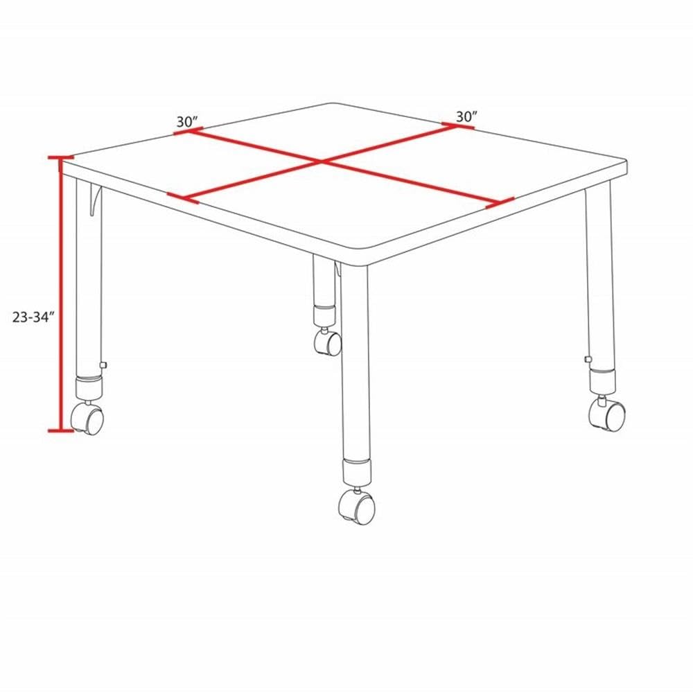 Square Mobile Table & 4 Stack Chairs U48045