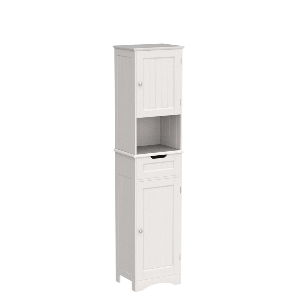 67” H Tall White Bathroom Storage Cabinet S9040