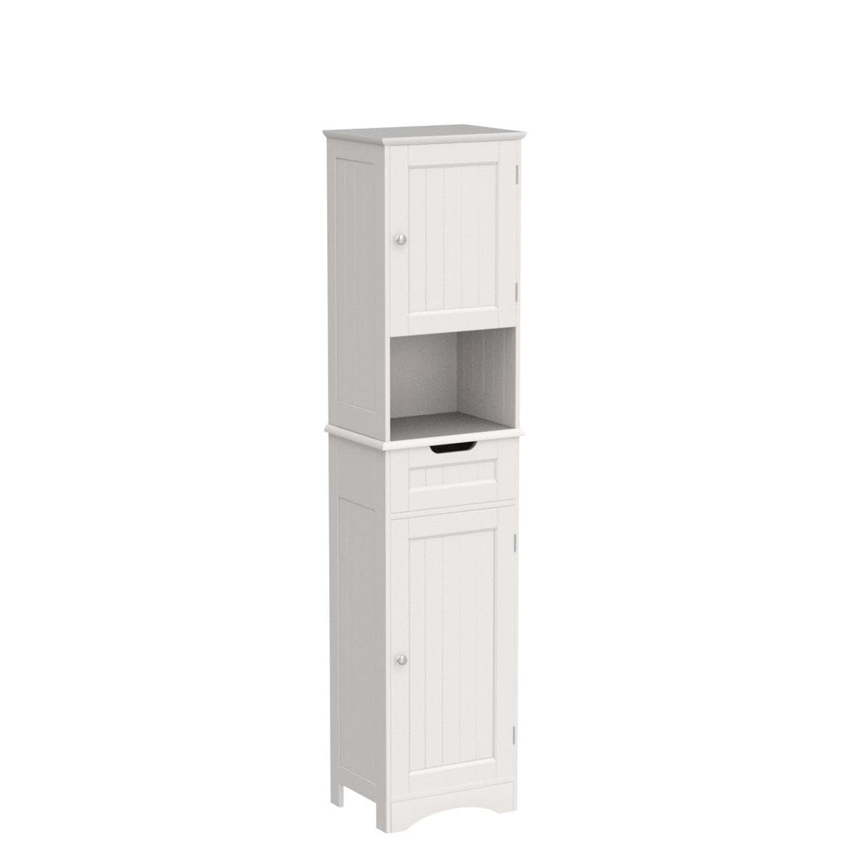 67” H Tall White Bathroom Storage Cabinet S9040