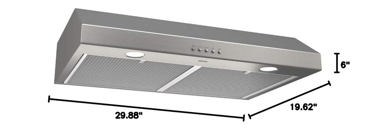 30-Inch Stainless Steel Under-Cabinet Range Hood V2998