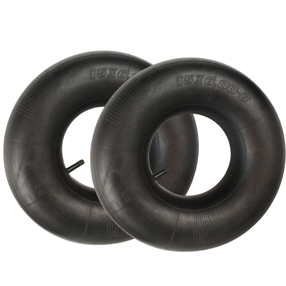 2 Pack 15x6.00-6" Inner Tubes with TR-13 Straight Valve Stem S20356