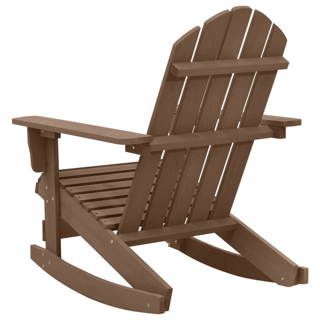Weathered Brown Solid Pine Hardwood Rocking Chair U9549