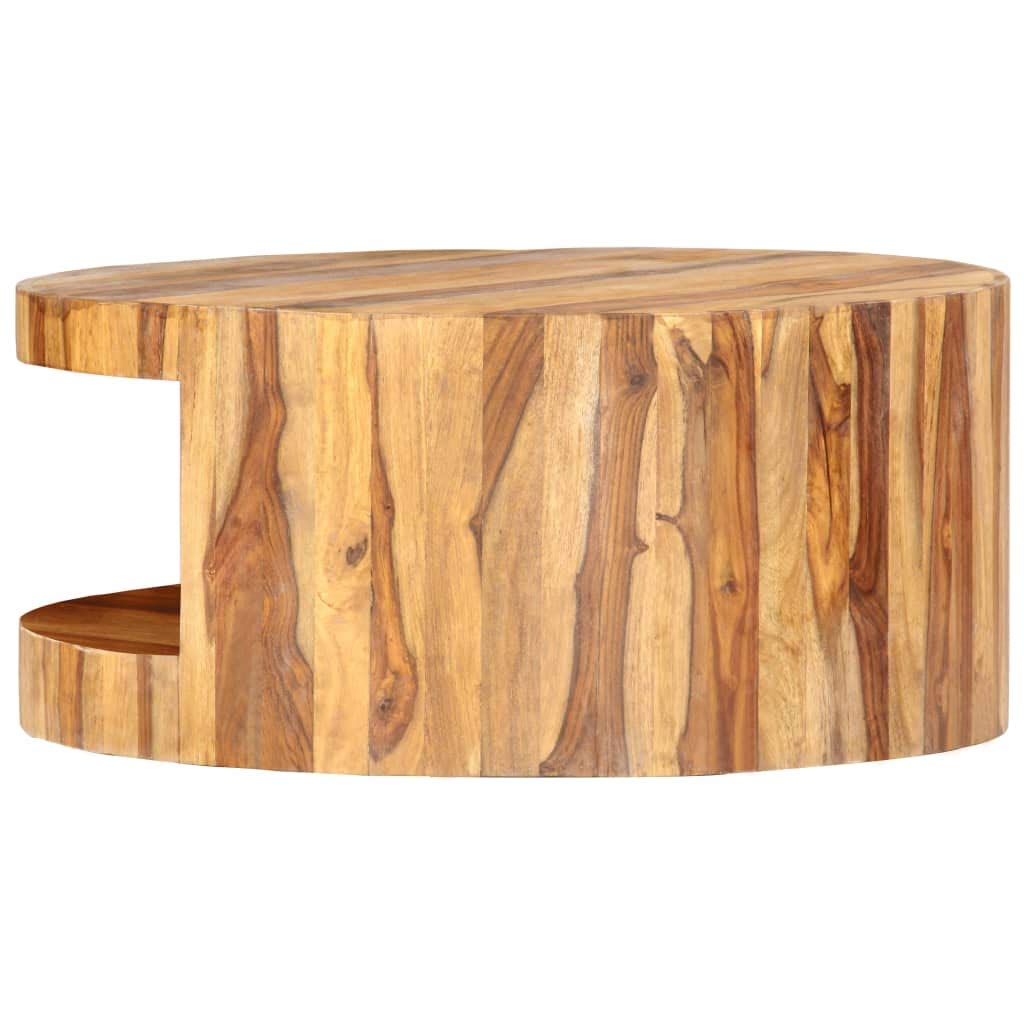 25.6"x11.8" Solid Sheesham Wood Coffee Table T5138