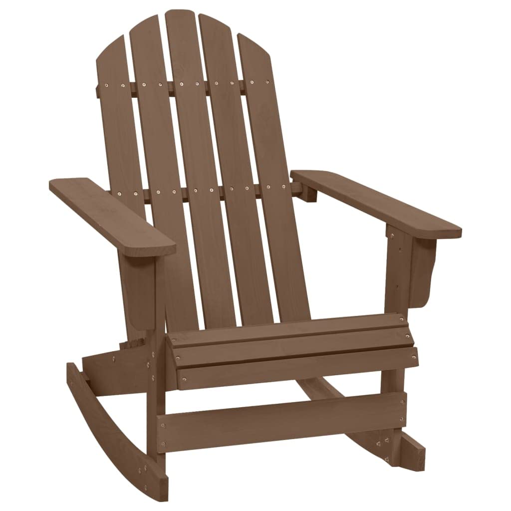 Weathered Brown Solid Pine Hardwood Rocking Chair U9549