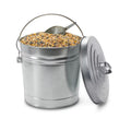 6 Gallon Galvanized Steel Round Trash Can with Locking Lid V345978