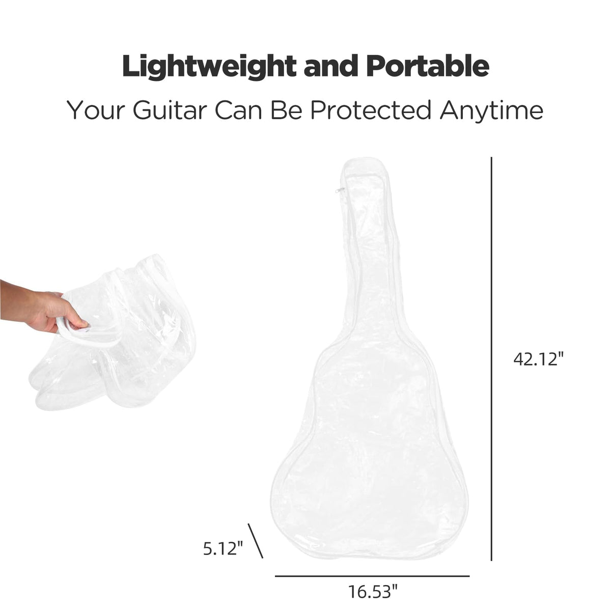 Transparent PVC Guitar Dust Cover for 40/41 Inch Acoustic & Electric Guitars X571