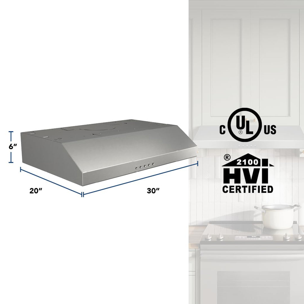 30-Inch Stainless Steel Under-Cabinet Range Hood V2998