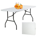 6FT White Portable Plastic Folding Table N967316