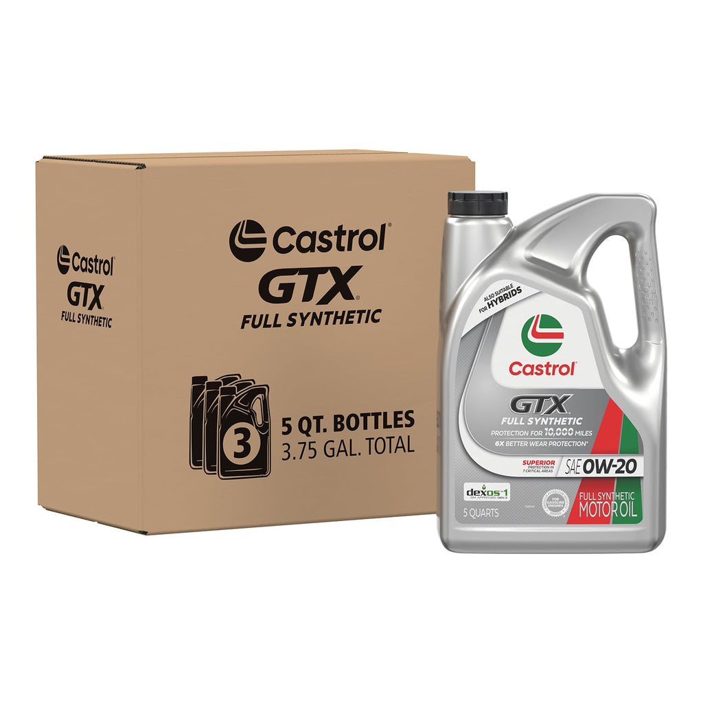 Full Synthetic 0W-20 Motor Oil, 5 Quarts, Pack of 3 K44178