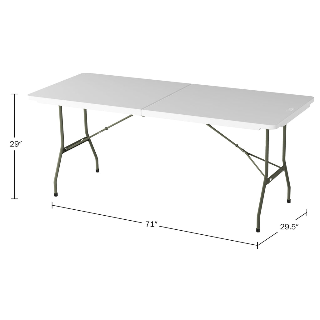 White 6ft Portable Folding Table D77316