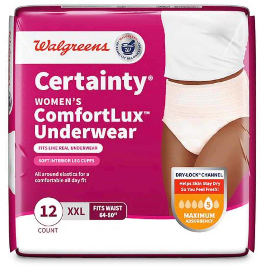 Women's Maximum Absorbency Underwear, XXL, 12 Count N854