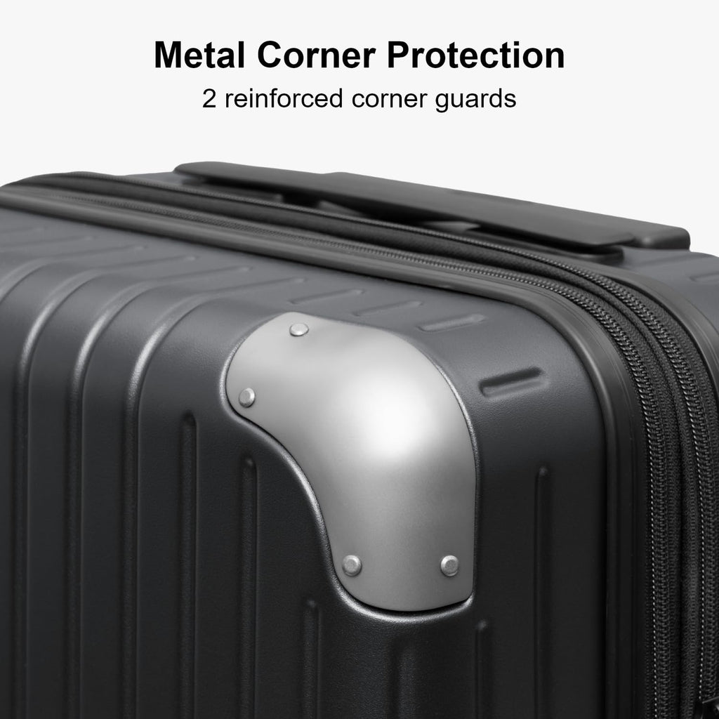Expandable Hardside Carry on Luggage Black G533092