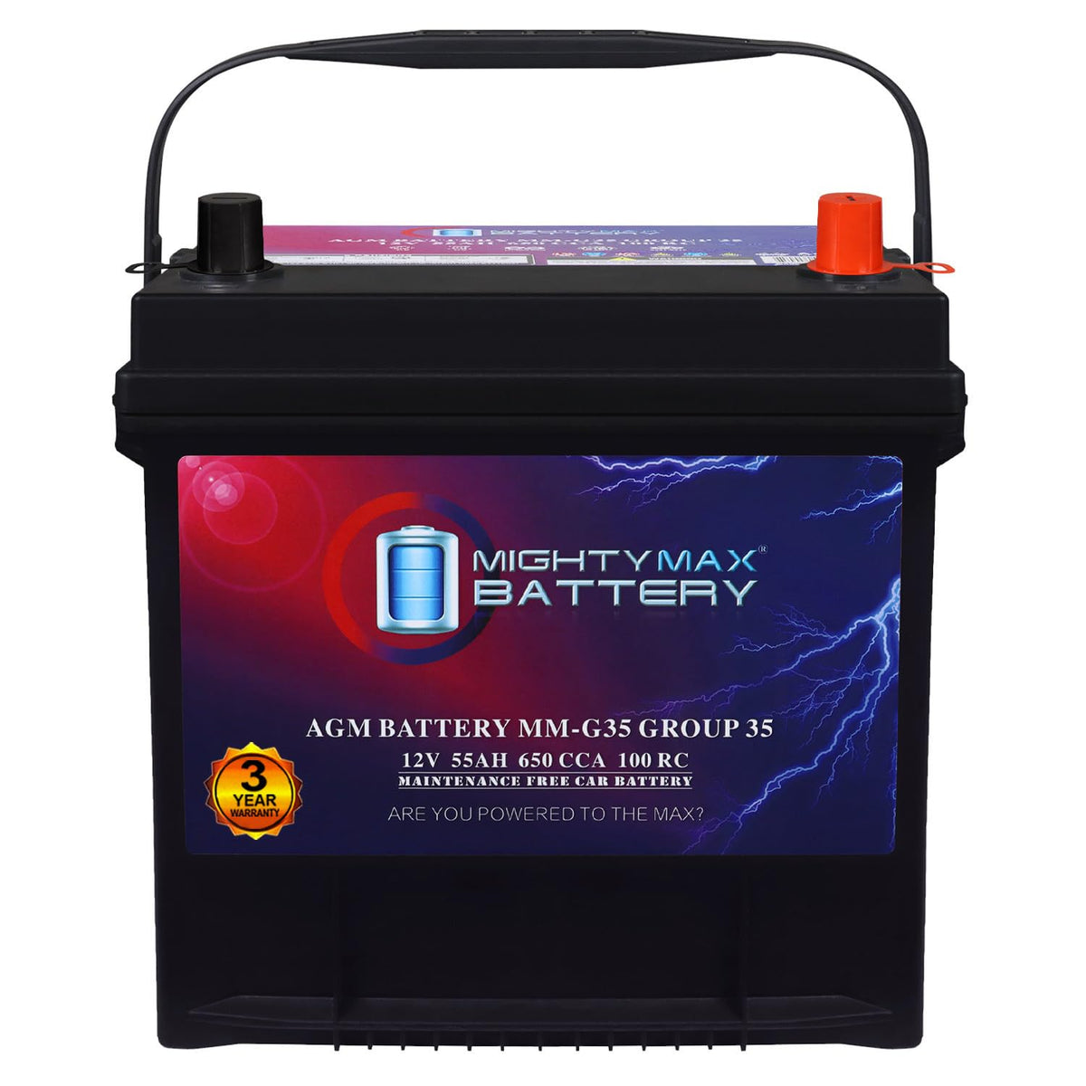 12V 55Ah AGM Replacement Battery R365