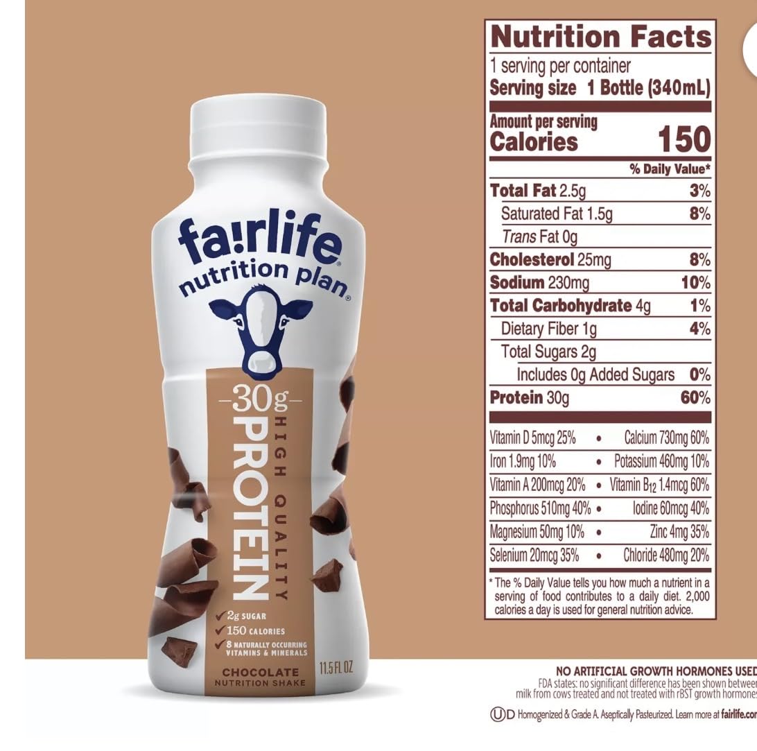 Chocolate Protein Shakes 12 Pack Lactose-Free J633187