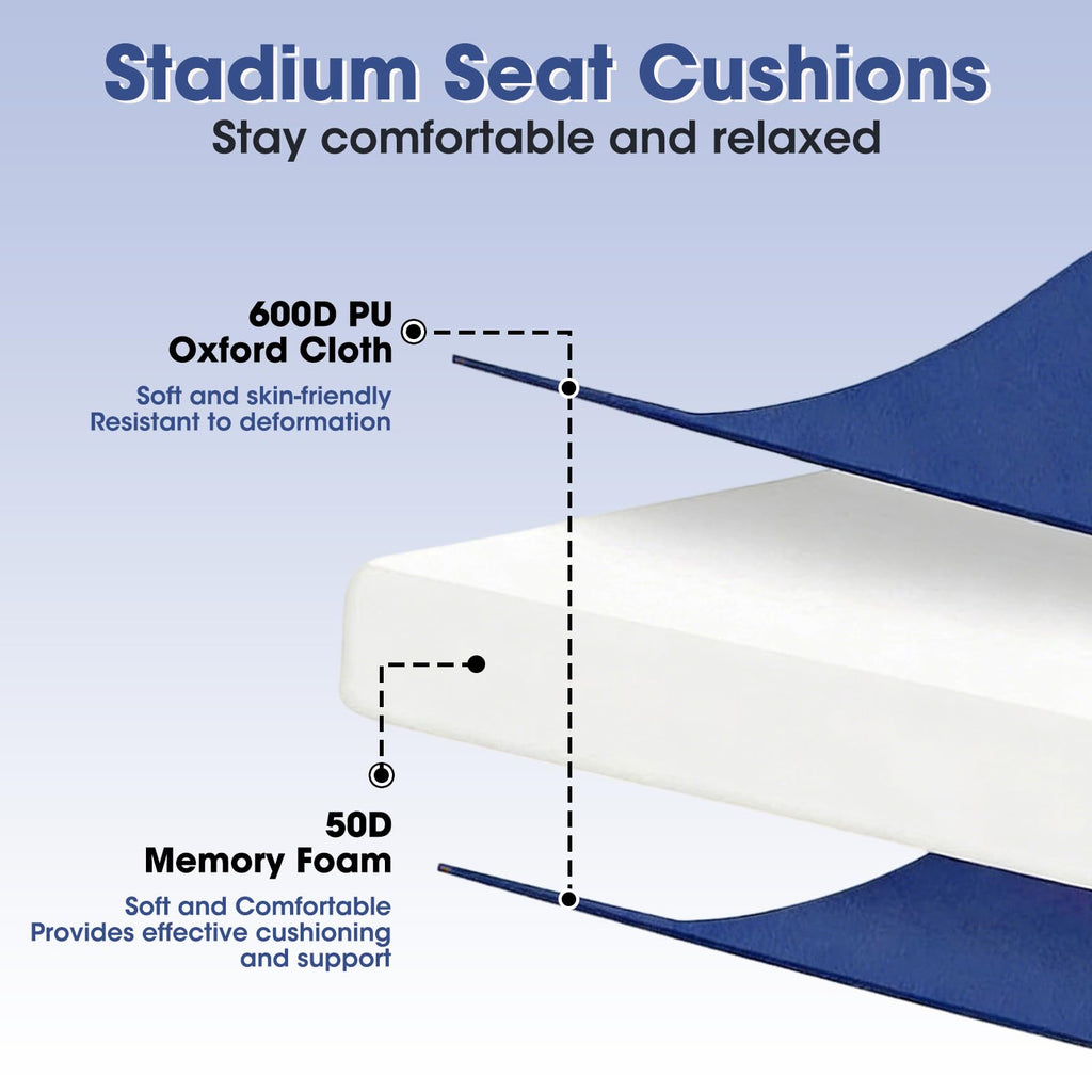 Portable Waterproof Oxford Foldable Stadium Seat Cushions 2PCS O603