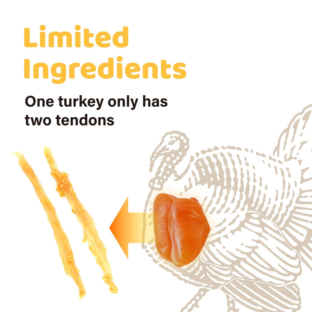 Turkey Tendon Dog Chew Strips D373