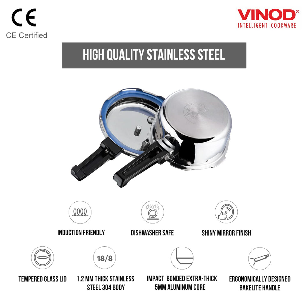 Stainless Steel Pressure Cooker, Outer Lid, 3 Litre X143122