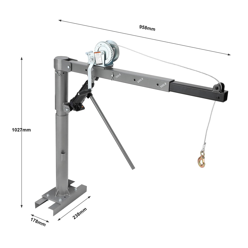 Hydraulic Pickup Truck Crane with 1000 lbs Capacity N9398