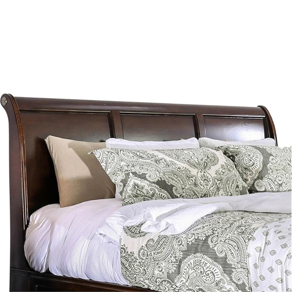 Brown Cherry California King Storage Bed D538