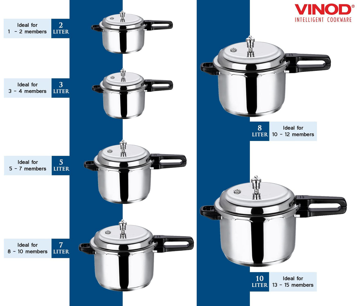 Stainless Steel Pressure Cooker, Outer Lid, 3 Litre X143122