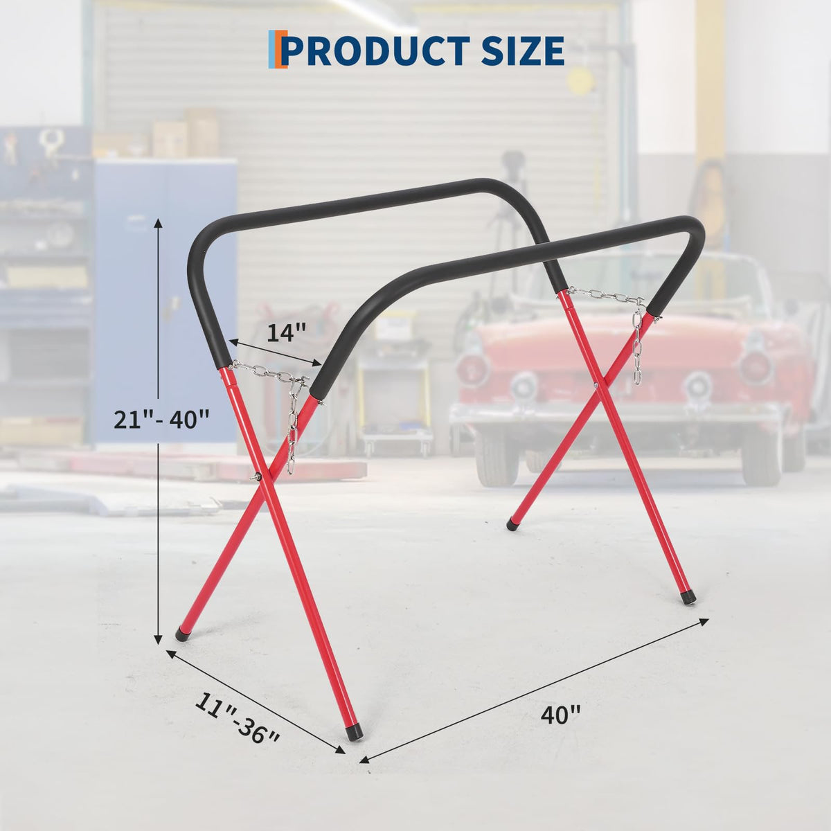 Heavy Duty Folding Work Stand, 500LB Capacity Portable Work Table Q45974