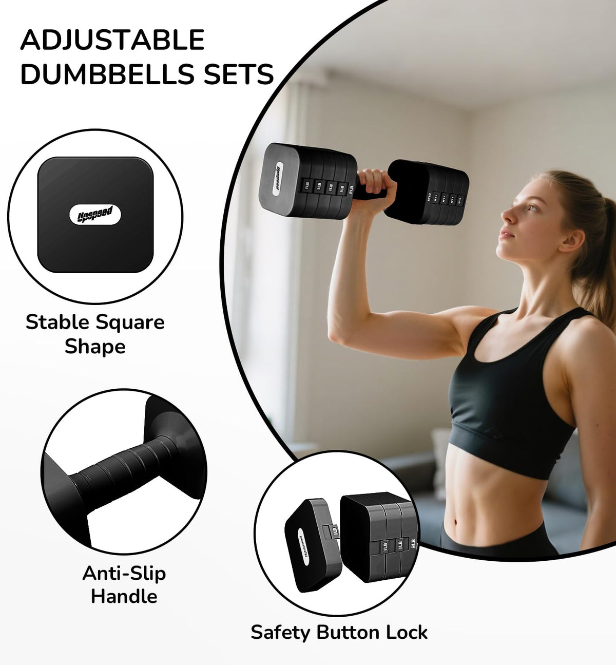 Adjustable Dumbbell Set 10 lb U1641