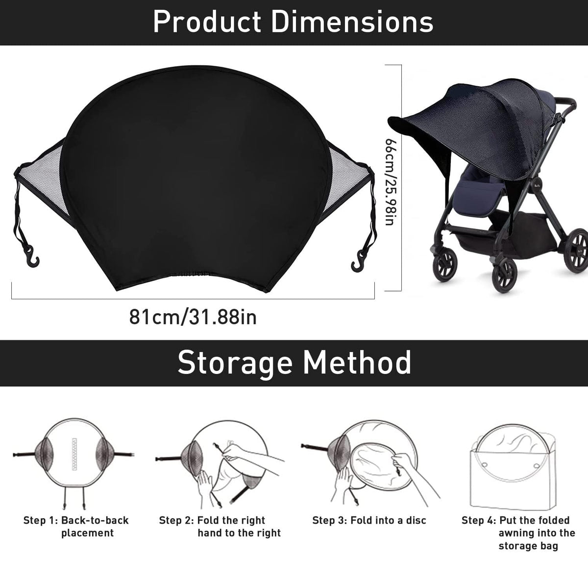 Baby Stroller Sun Shade B282