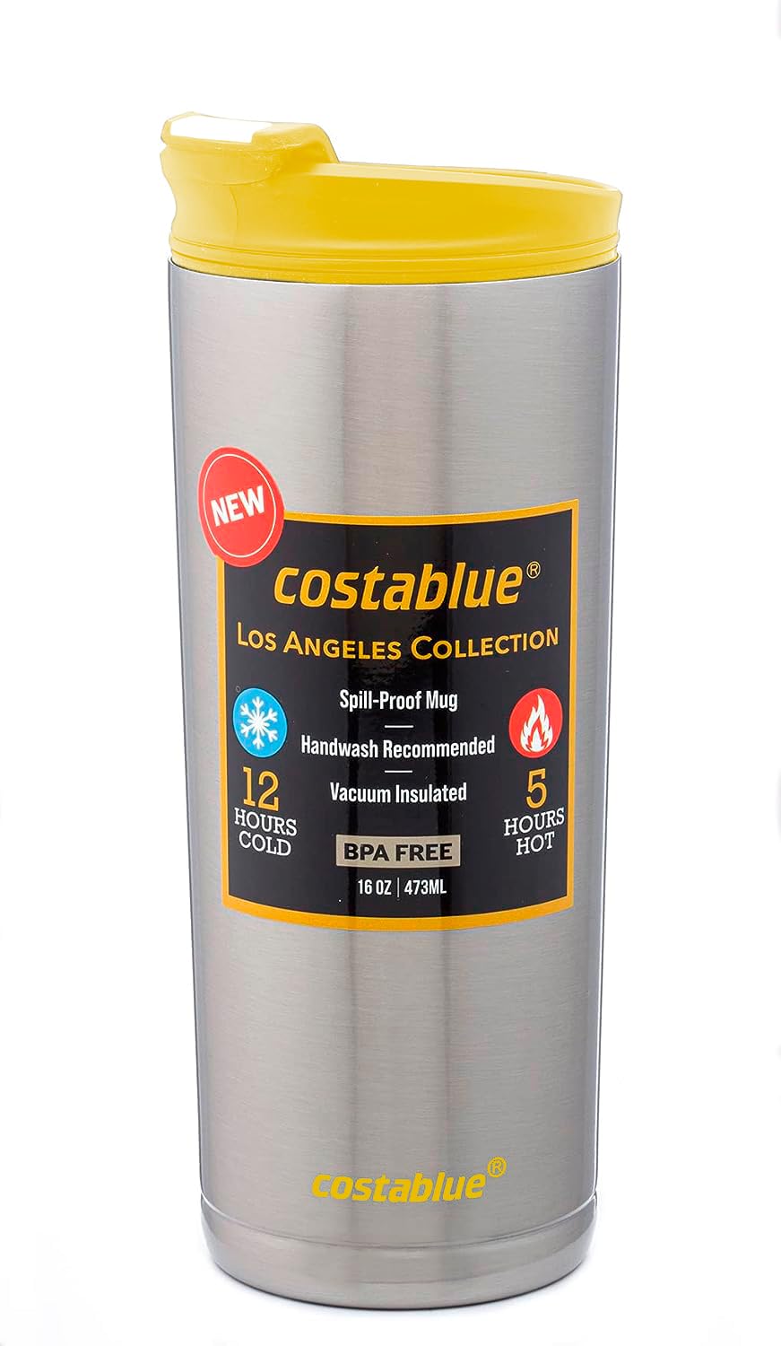 16 Oz Stainless Steel Insulated Travel Coffee Mug B96356