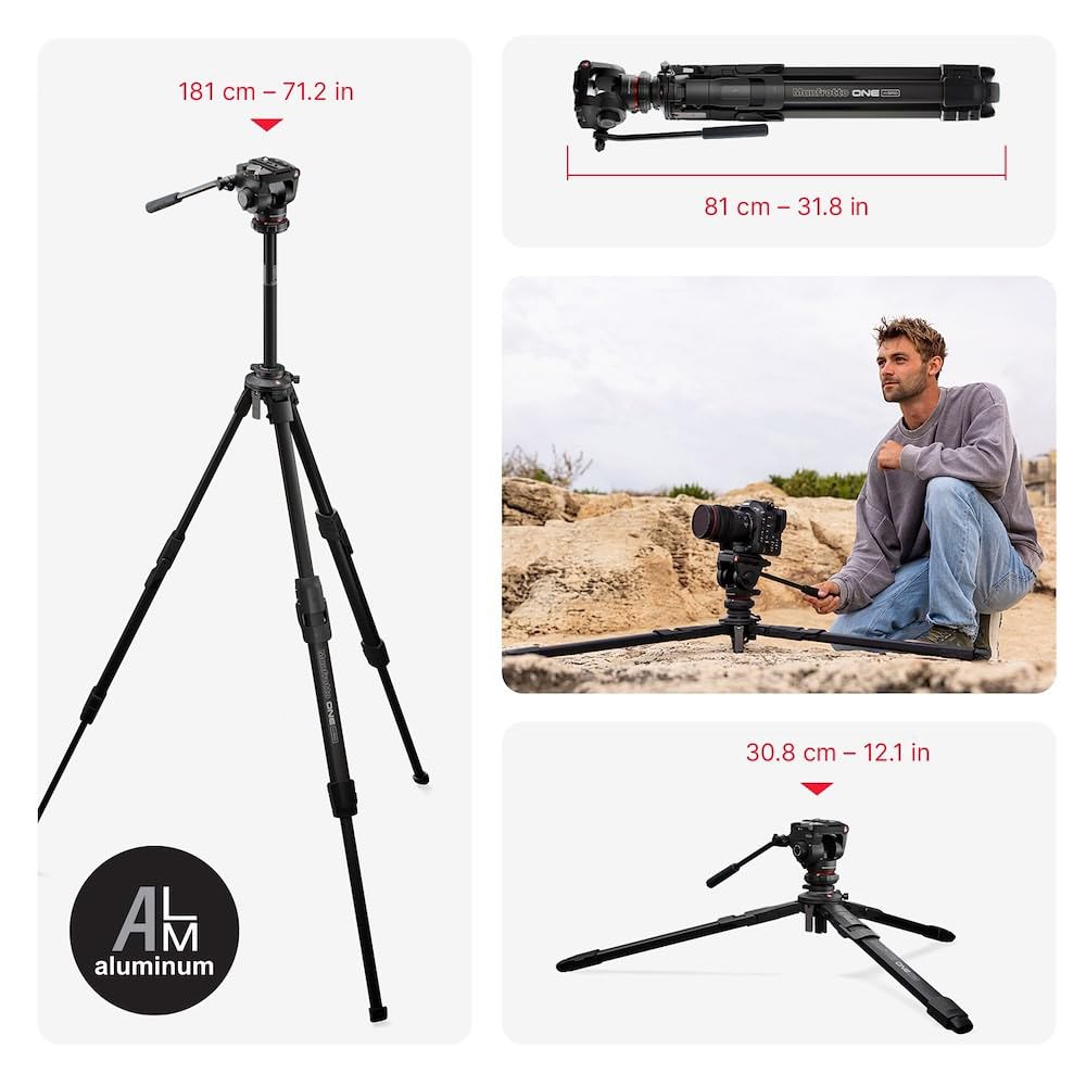 Fluid Video Head with Aluminum Tripod Q549399