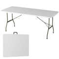 White 6ft Portable Folding Table D77316