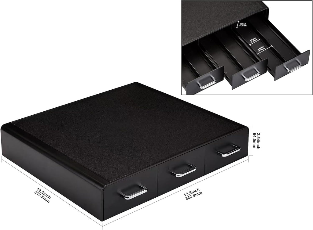 Black 36 Pod Capacity 3 Drawer Coffee Pod Storage Drawer D89992