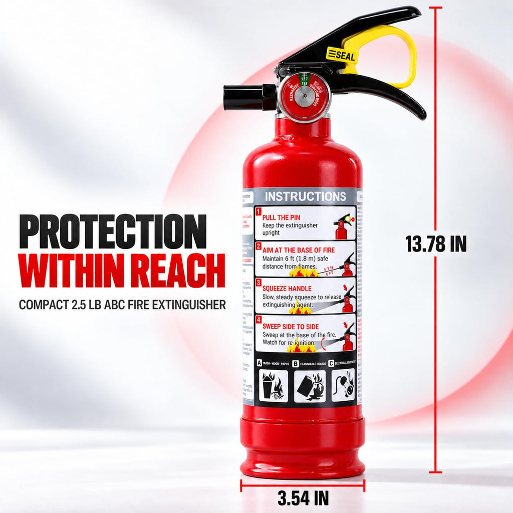 2.5 lb ABC Dry Chemical Fire Extinguishers 6-Pack C6645