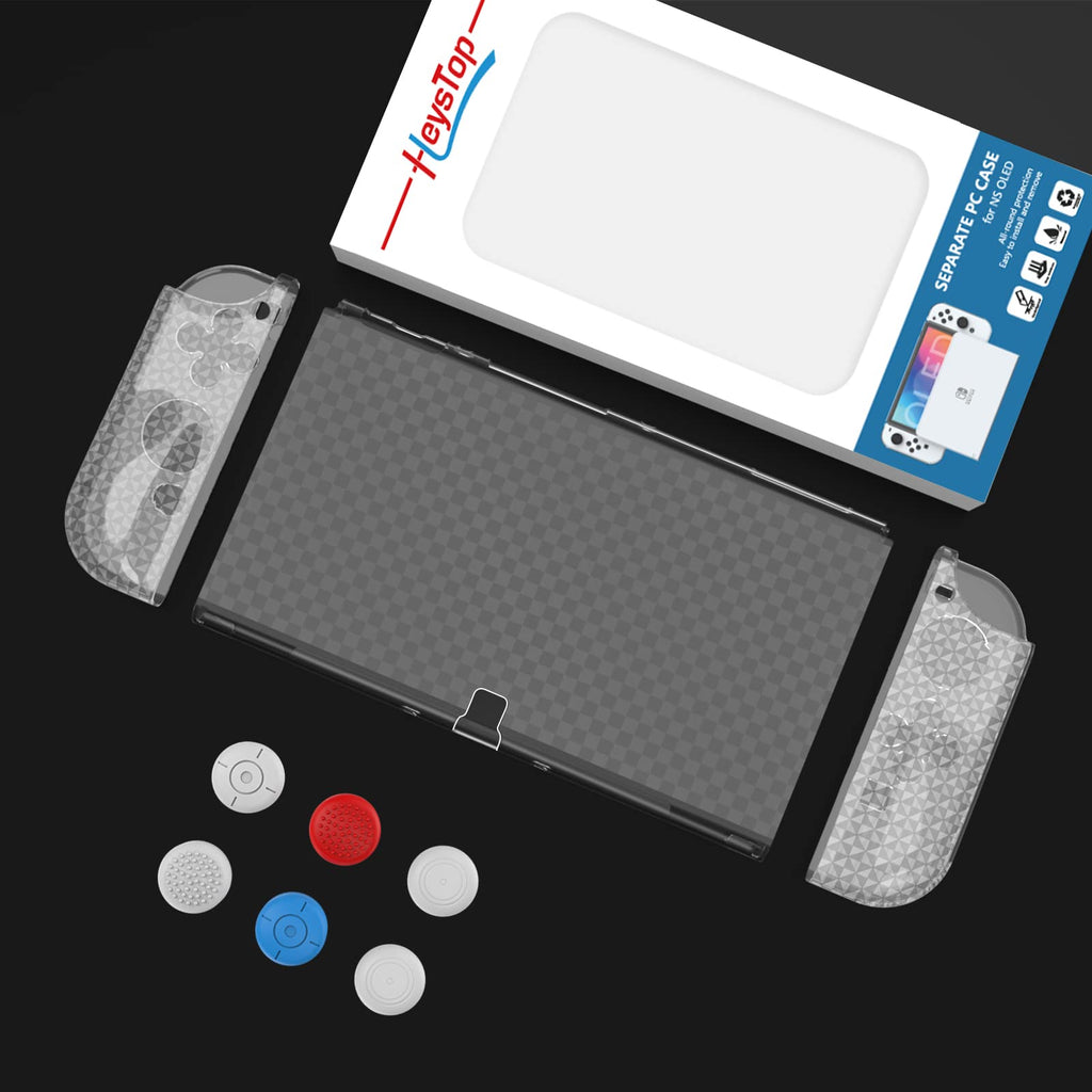 Switch OLED Dockable Hard PC Case with Thumb Stick Caps P454675