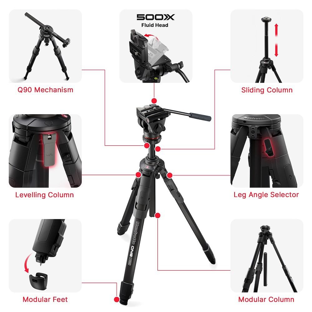 Fluid Video Head with Aluminum Tripod Q549399