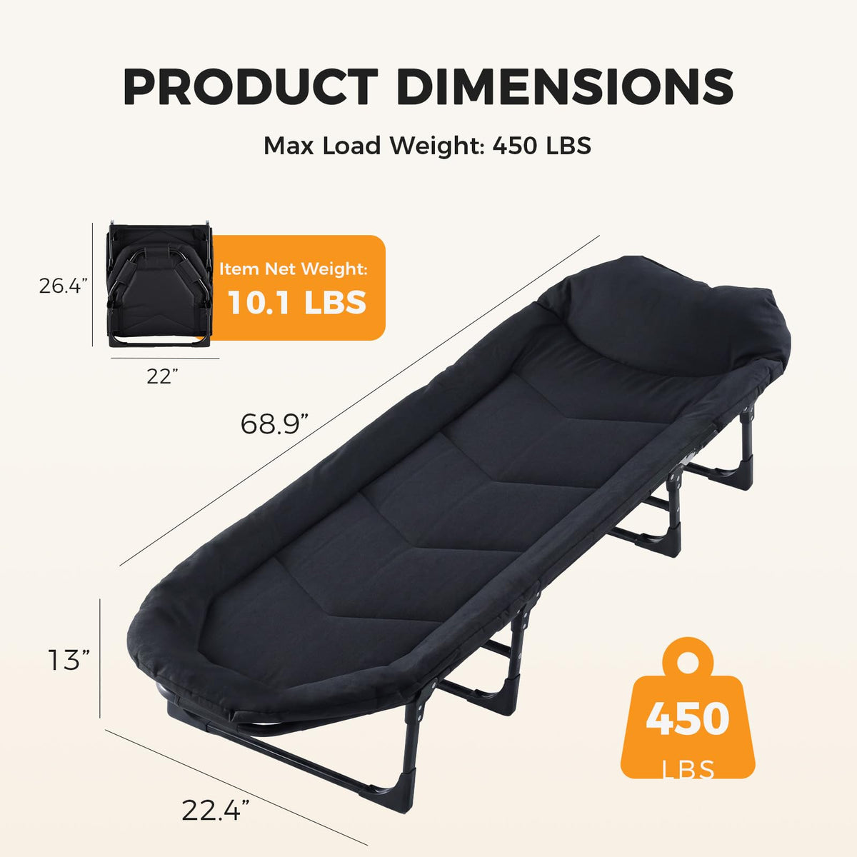 Camping Cot with Mattress D499