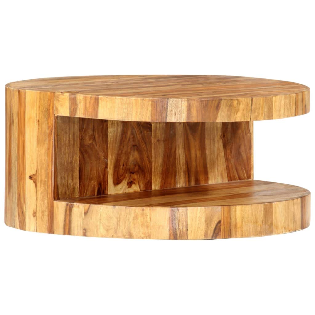 25.6"x11.8" Solid Sheesham Wood Coffee Table T5138
