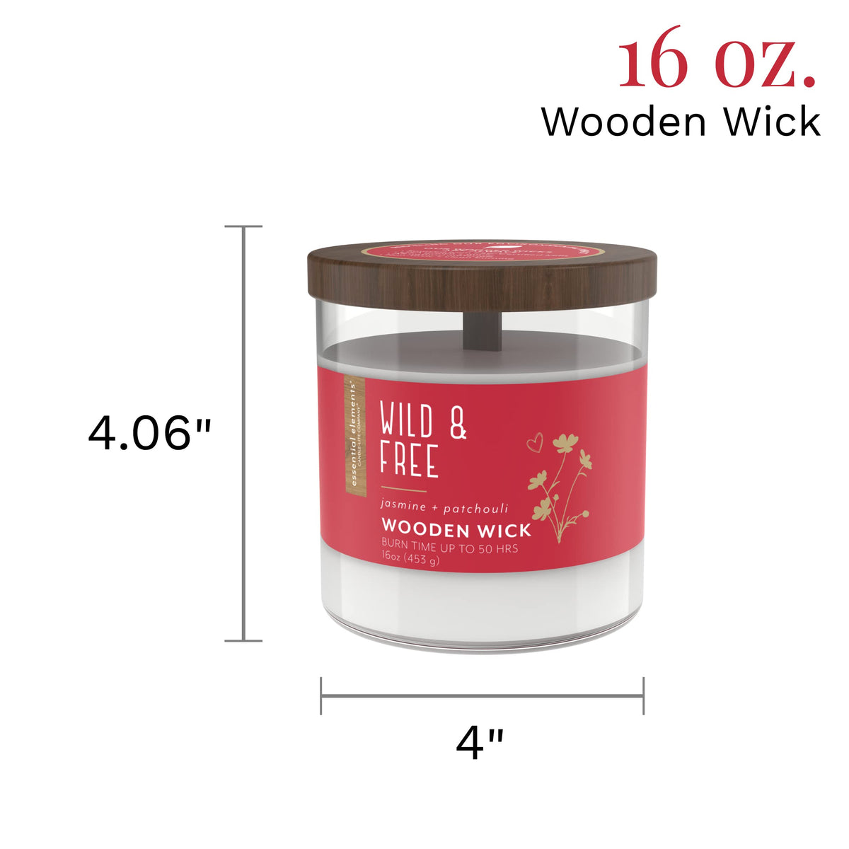 16 oz Wood Wick Scented Candle H175017