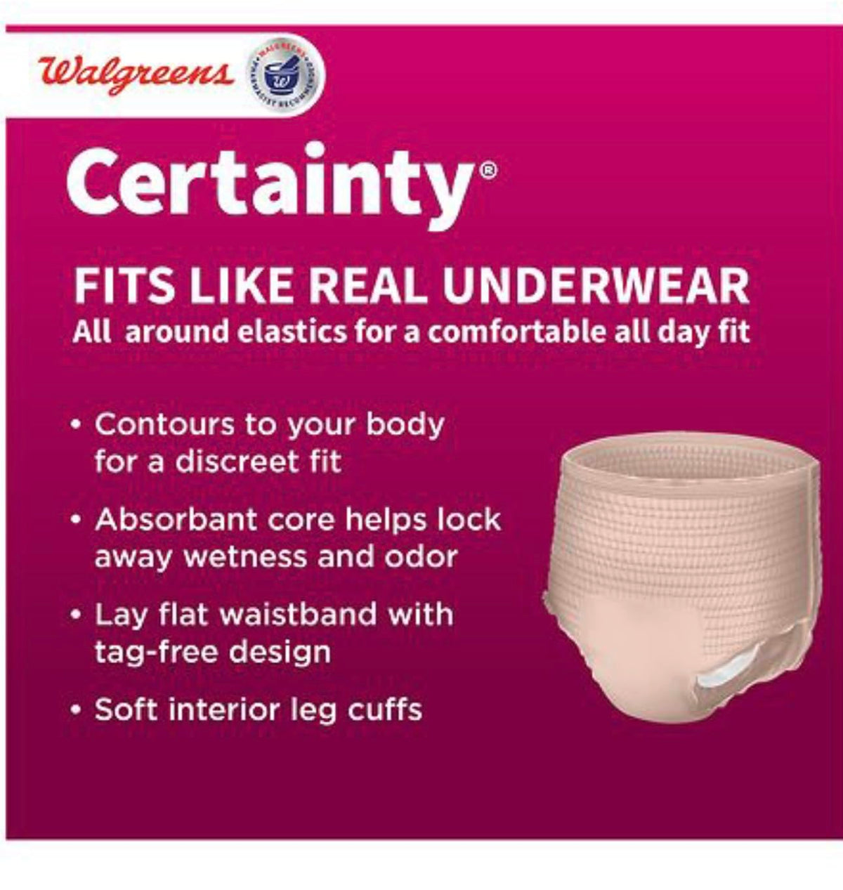 Women's Maximum Absorbency Underwear, XXL, 12 Count N854