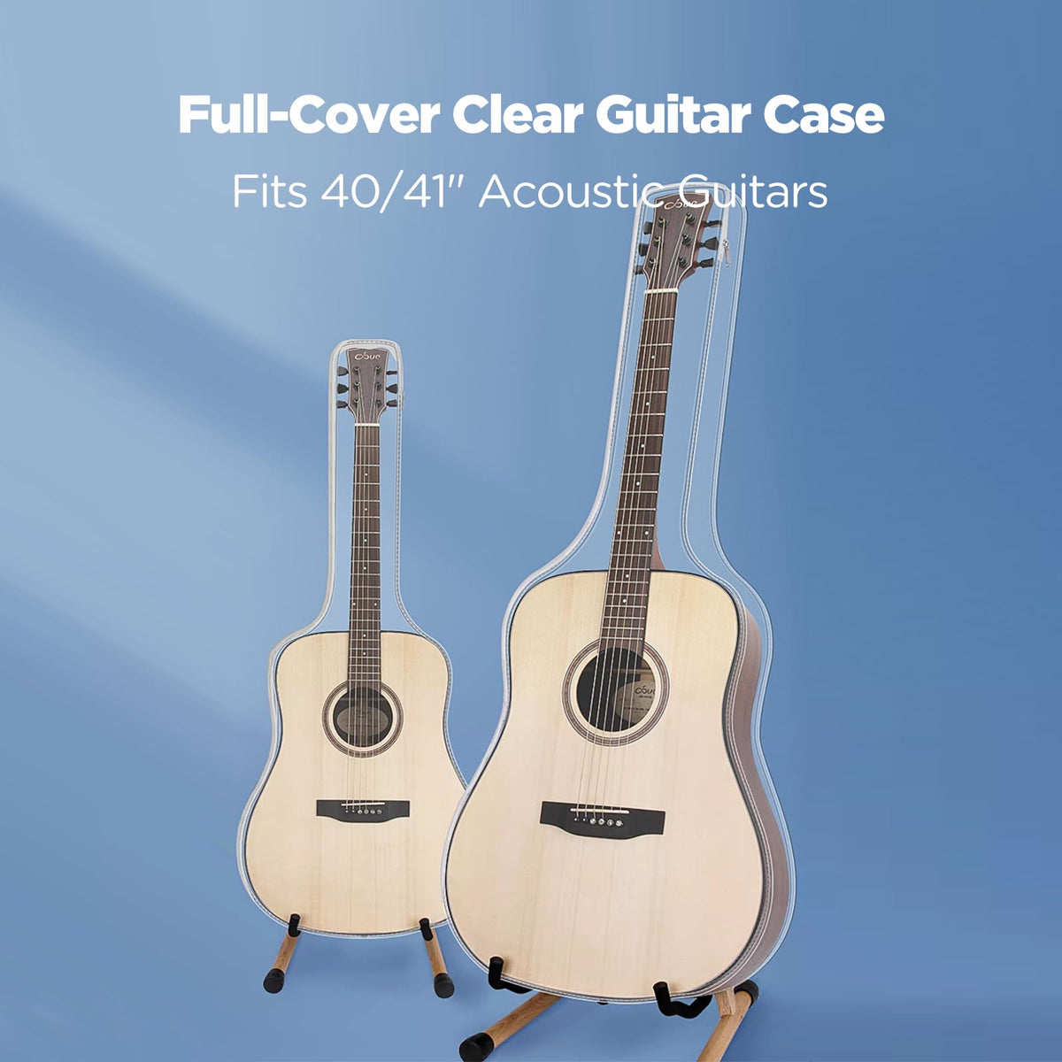 Transparent PVC Guitar Dust Cover for 40/41 Inch Acoustic & Electric Guitars X571