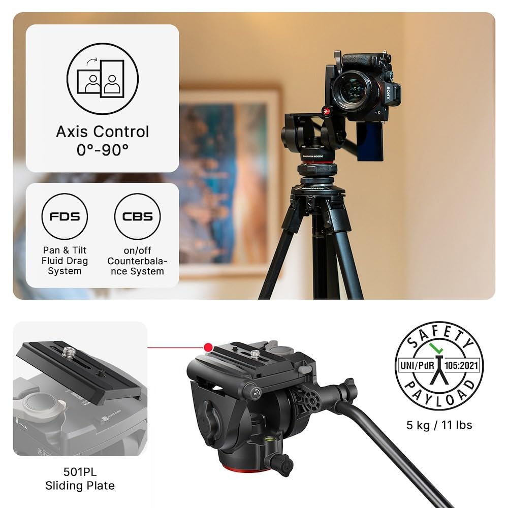Fluid Video Head with Aluminum Tripod Q549399