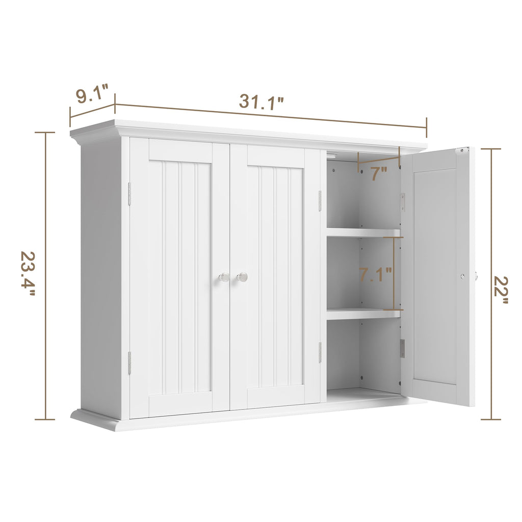 Laundry Cabinet with 3 Doors and Adjustable Shelves V5468