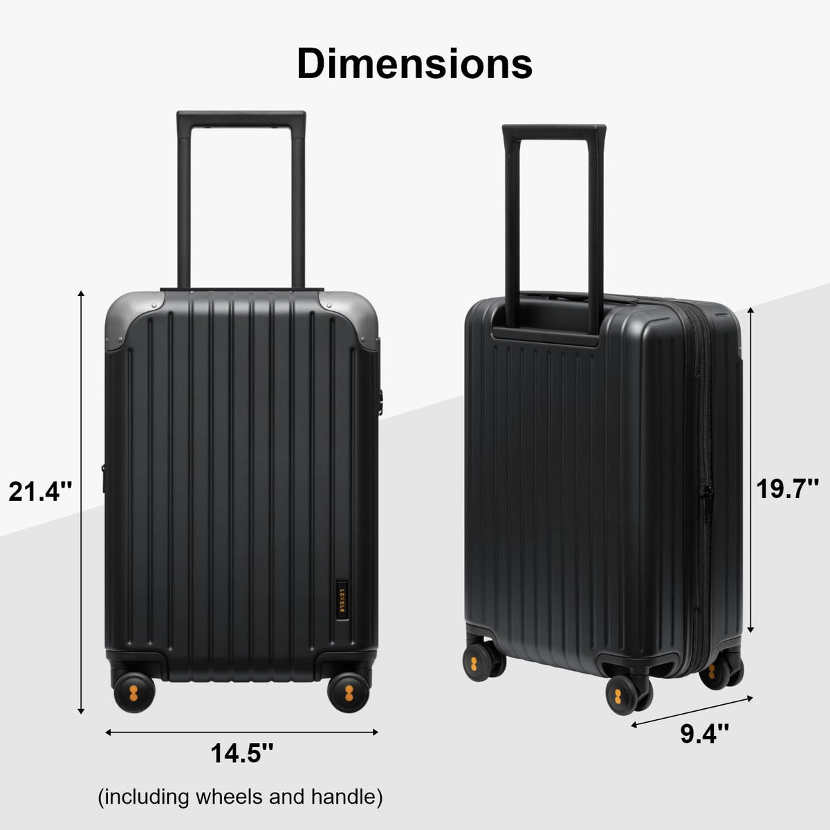 Expandable Hardside Carry on Luggage Black G533092
