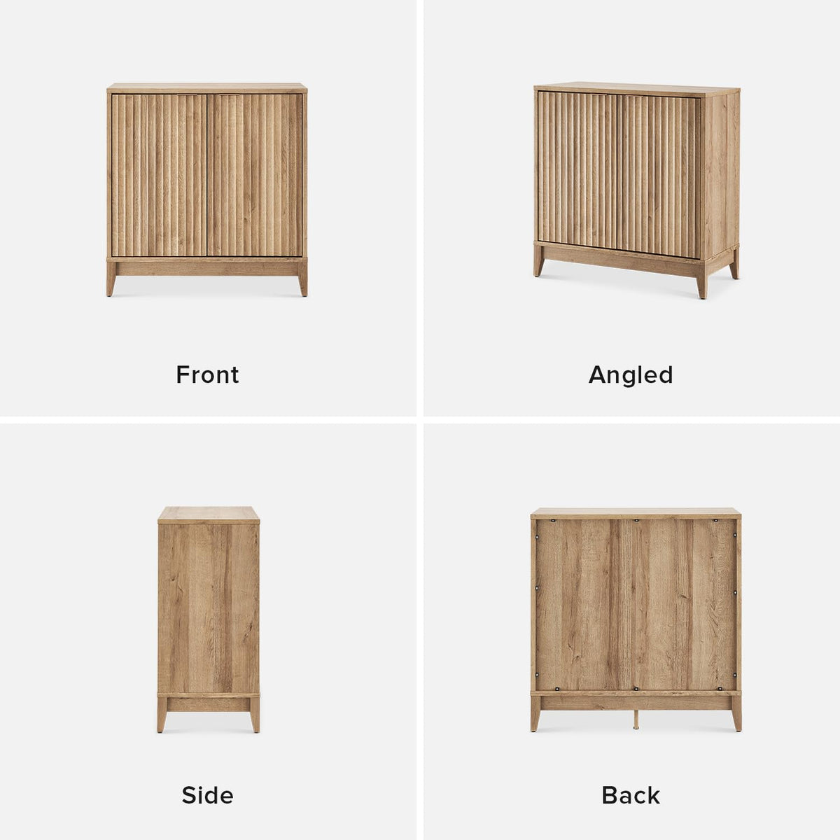 Fluted Storage Cabinet with Adjustable Shelf H572344