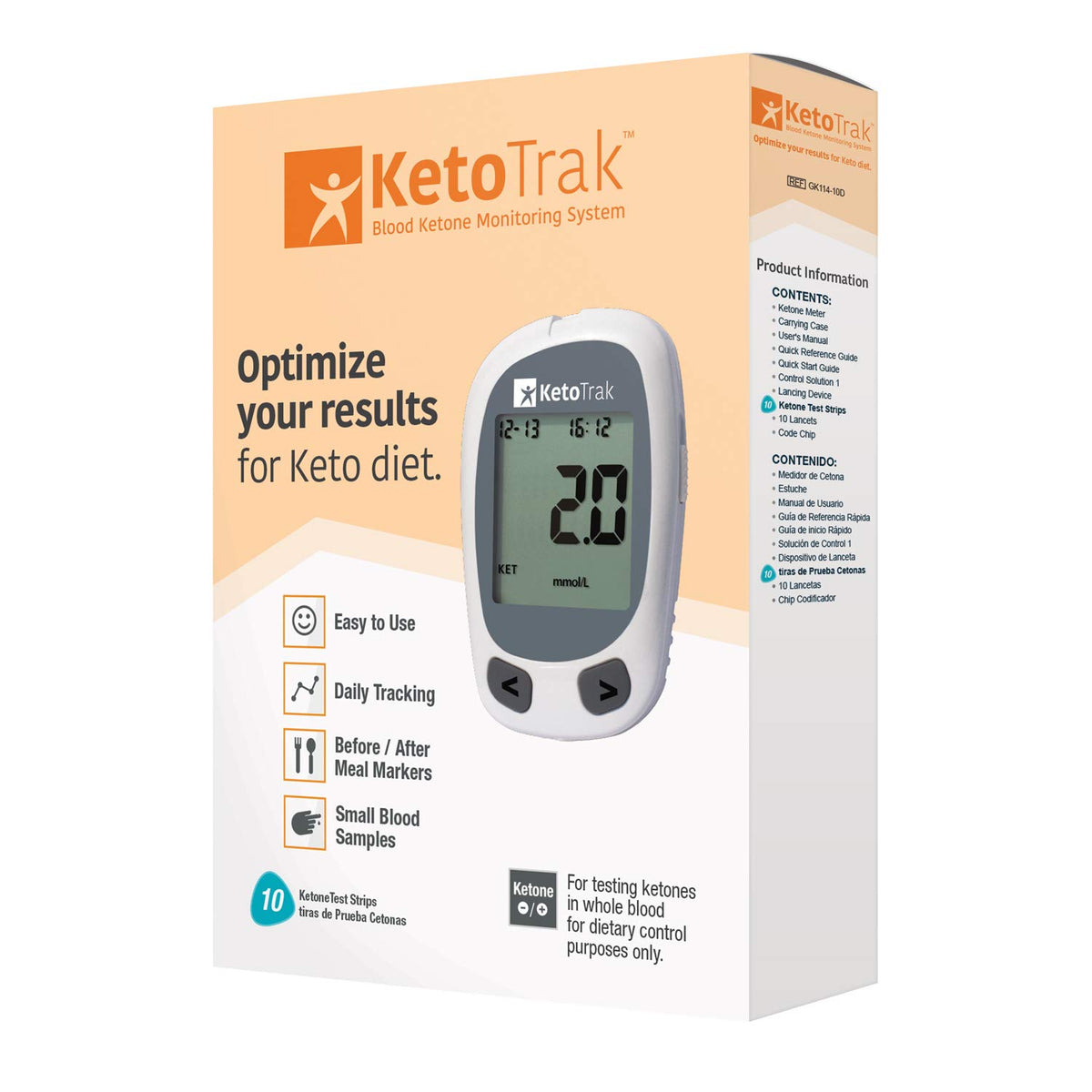 Blood Ketone Testing Kit with 10 Strips V22638