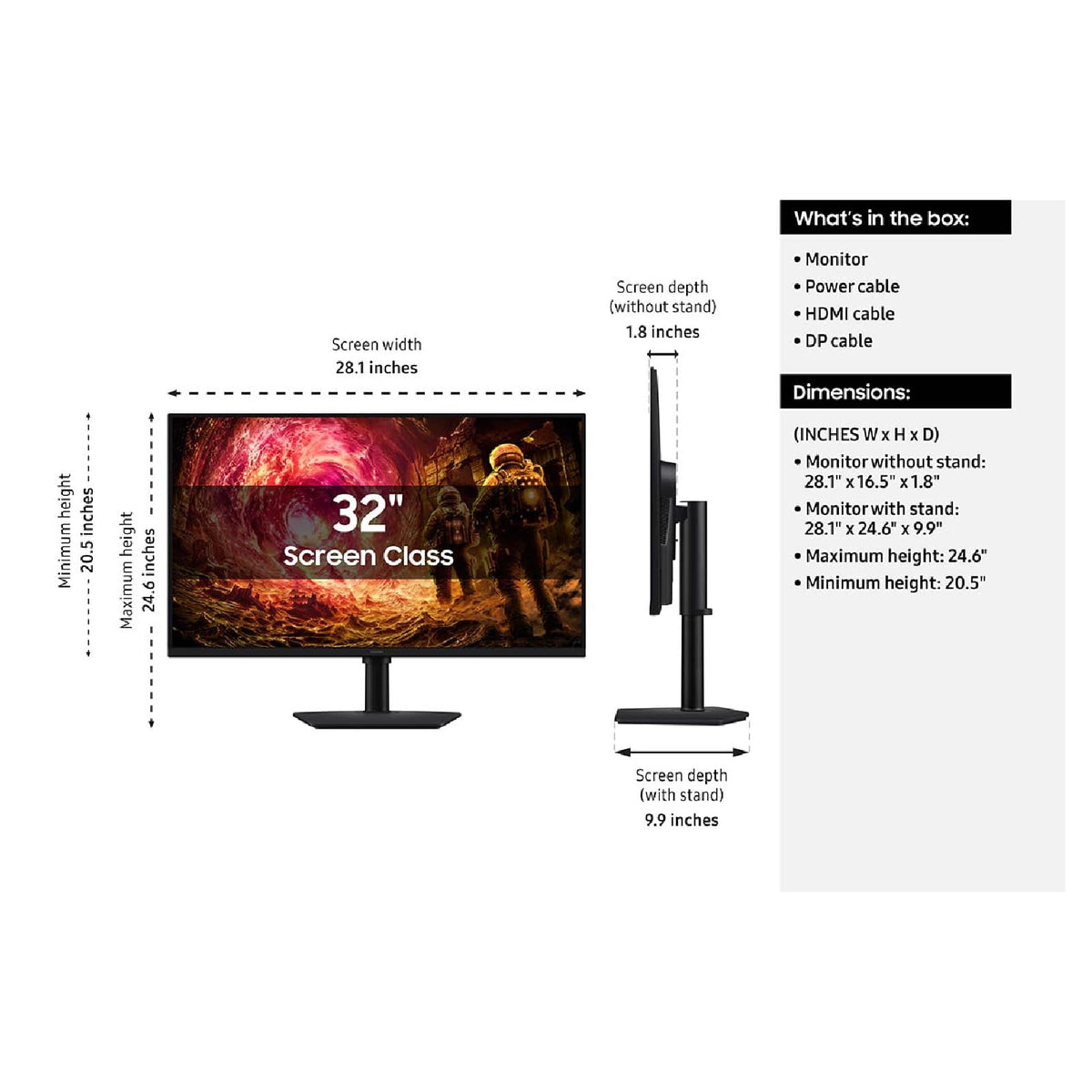 32” QHD Gaming Monitor F80513