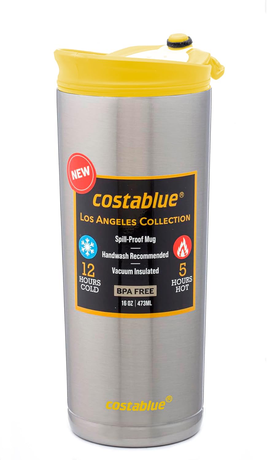 16 Oz Stainless Steel Insulated Travel Coffee Mug B96356