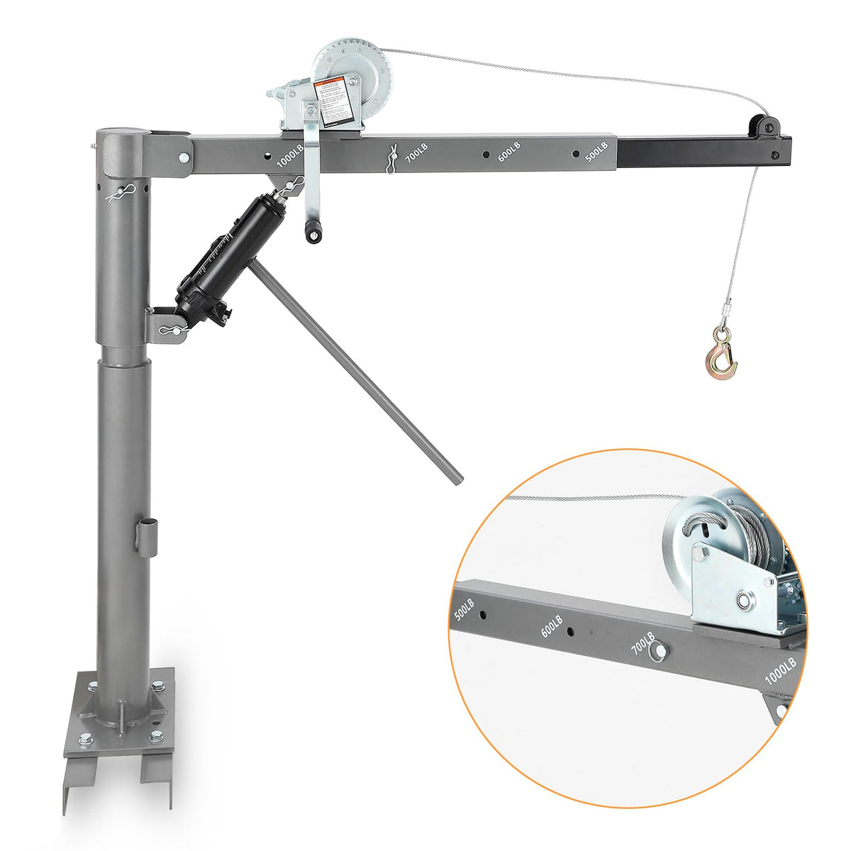 Hydraulic Pickup Truck Crane with 1000 lbs Capacity N9398