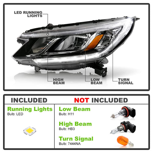 2015-2016 Honda CRV Factory Style Headlights Pair Set Left+Right R75370