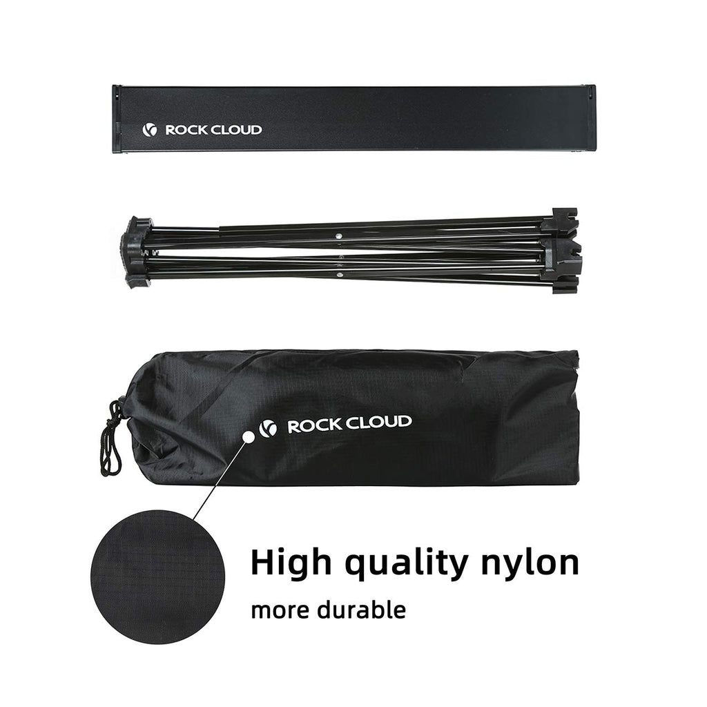 Portable Aluminum Folding Camping Table Black T9673