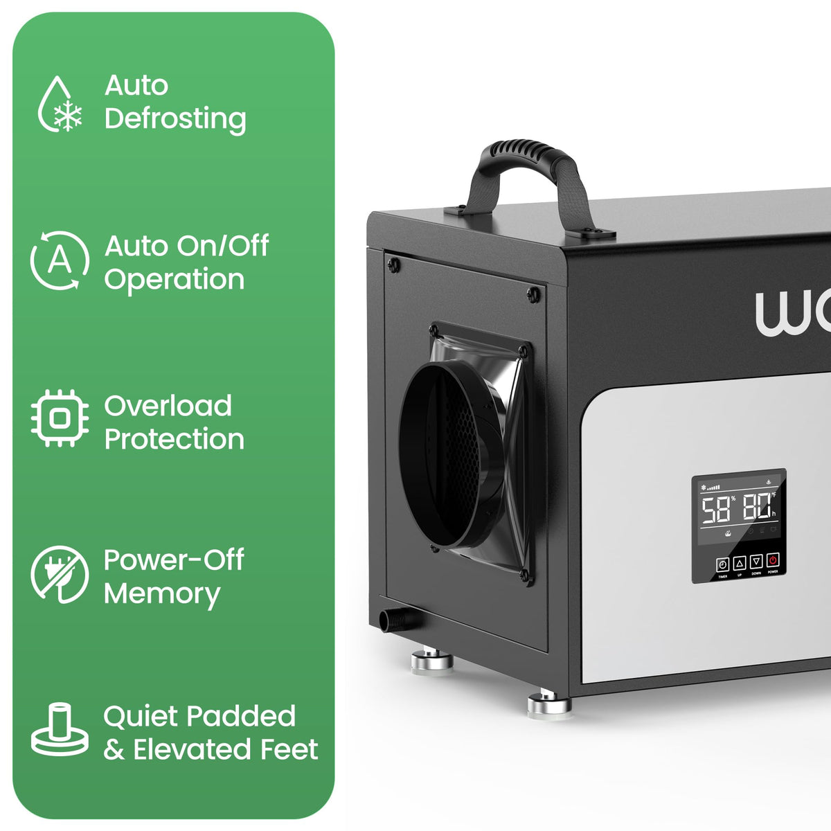 130 Pints Commercial Dehumidifier with Pump & Drain Hose H4236